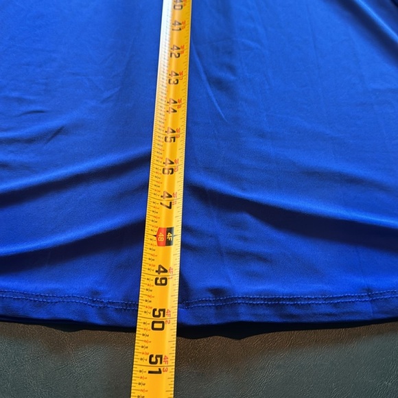 MSK Goddess Blue Midi Dress NWT Tie Waist Business Casual Work Office Stretchy M - Picture 13 of 13